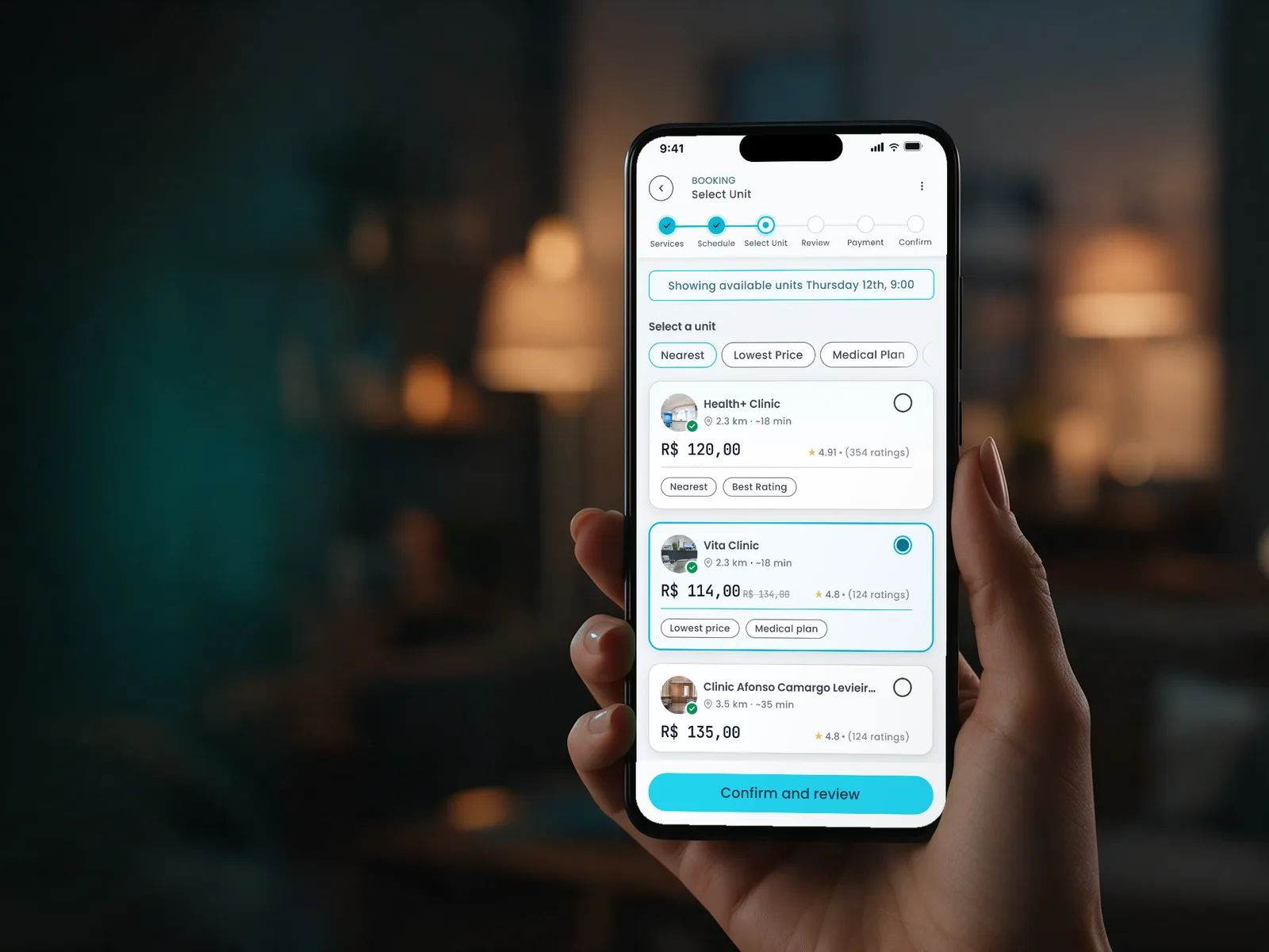 MedMe app screens on two phones