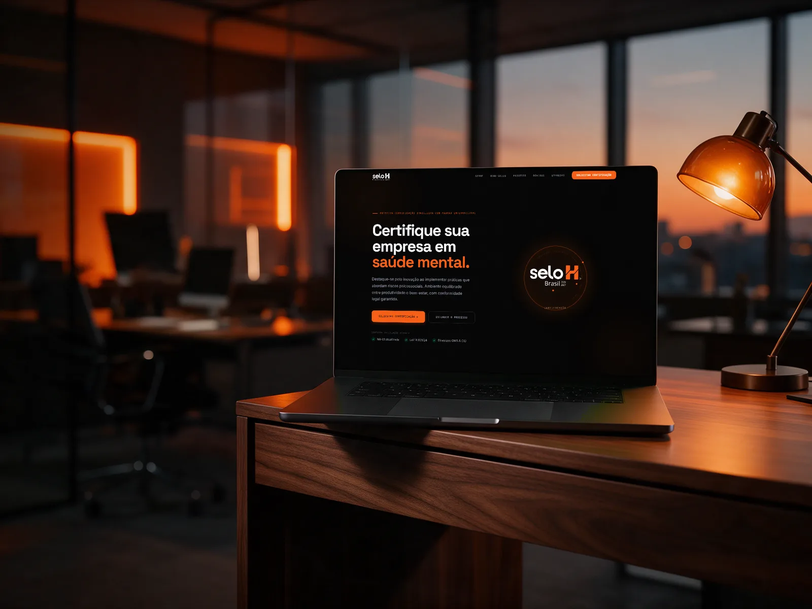 Selo H website on an iMac