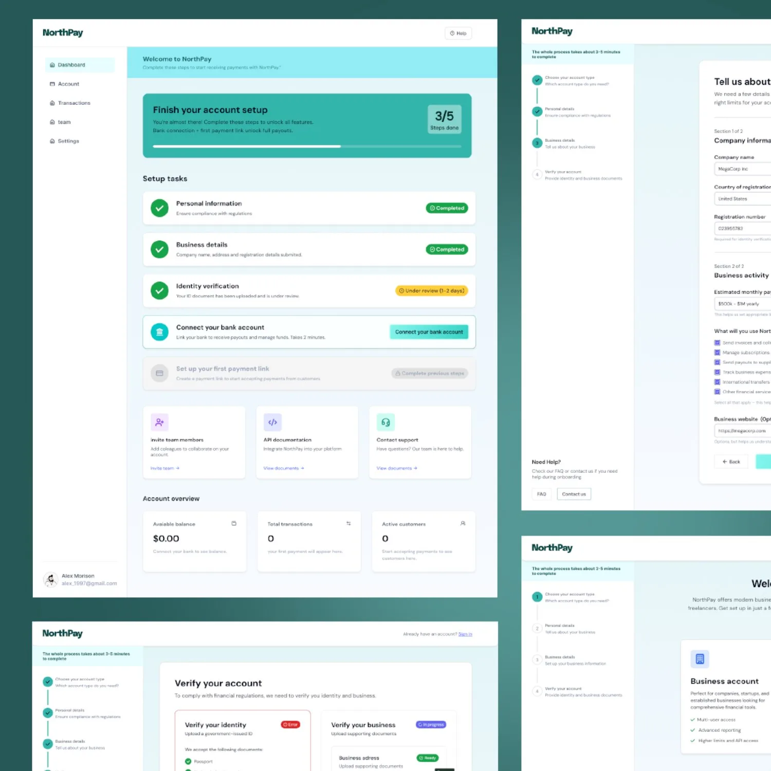NorthPay final UI system