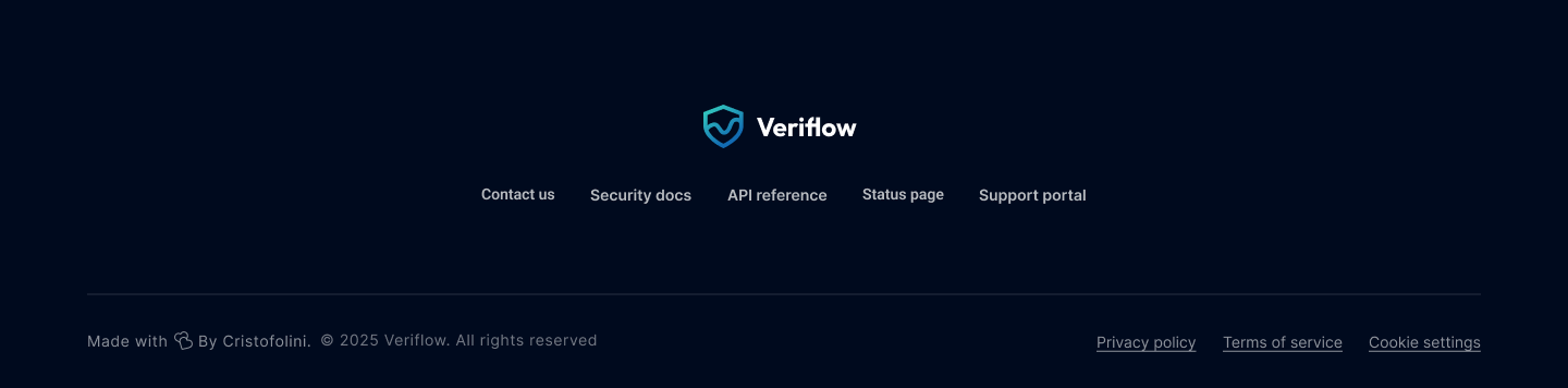 Final Credibility Footer: Essential utility links and legal information to reinforce trust and close the page professionally.