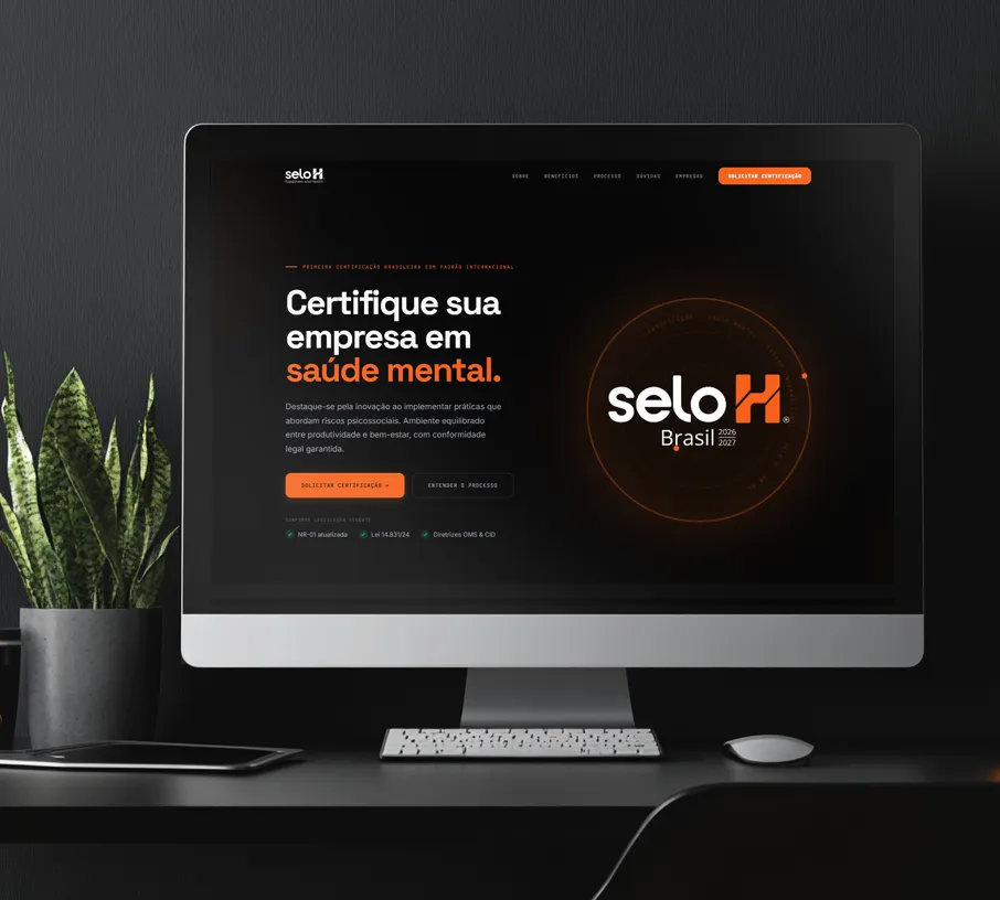 Selo H certification platform: 3x more leads in 30 days, LCP 1.4s, rebuilt in one week