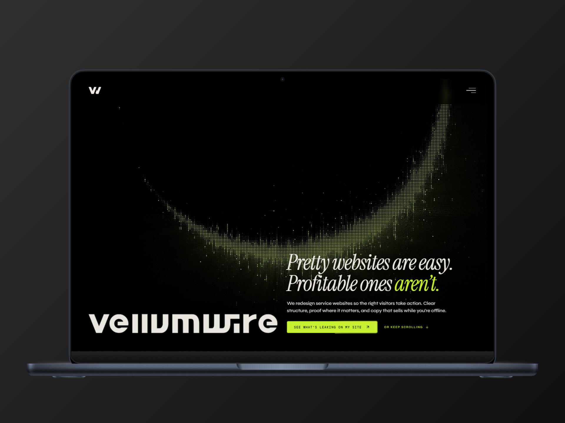 Vellumwire studio site — problem-led positioning and conversion copy
