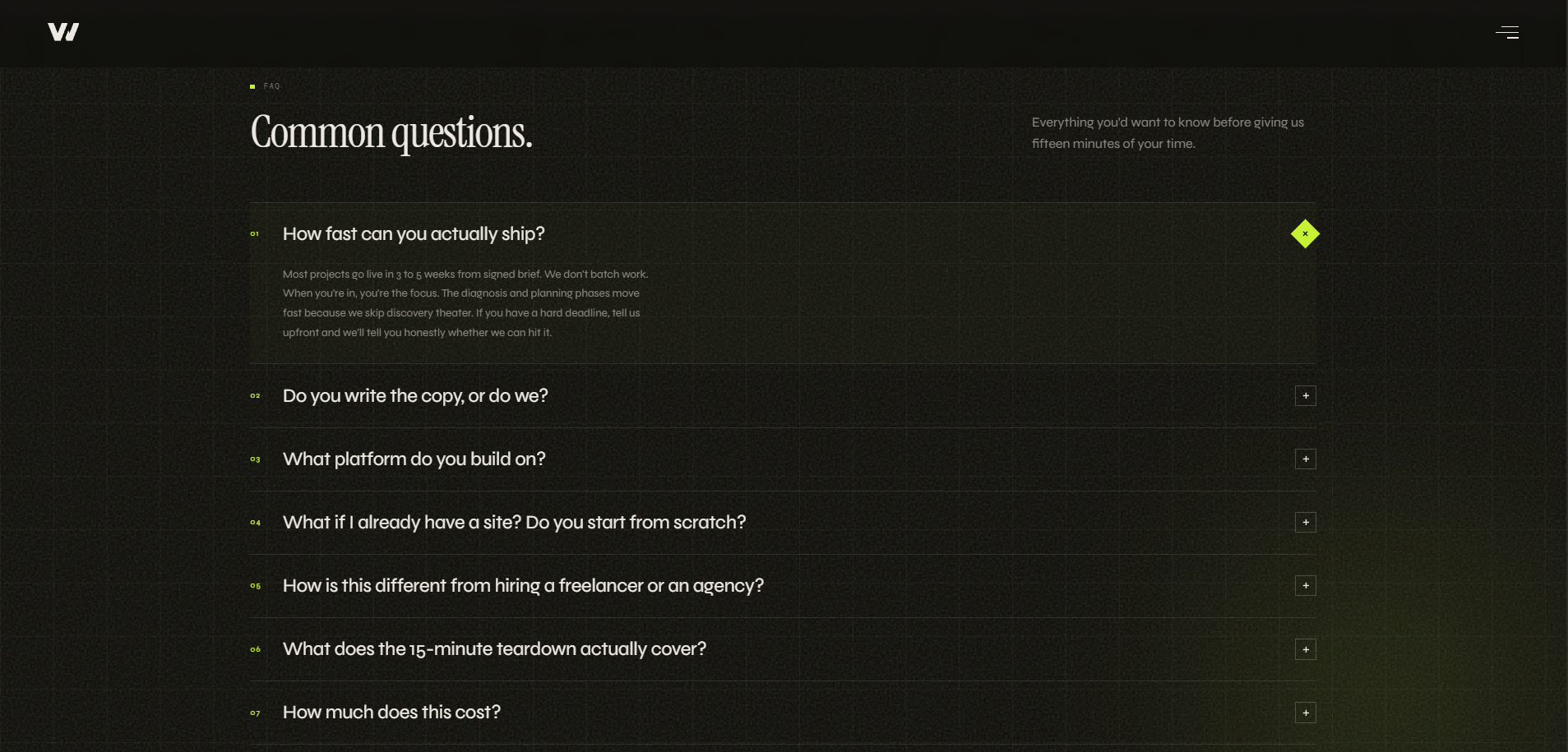 Vellumwire FAQ section: six entries from real sales objections